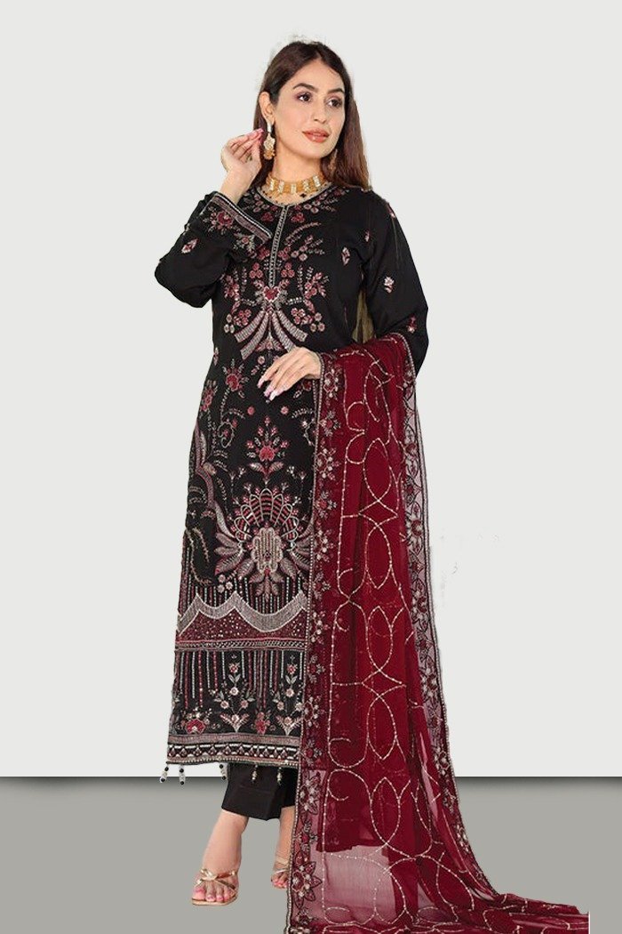 Georgette Semi Stitched Salwar Suit